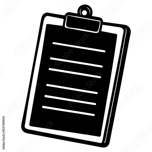 clipboard with blank paper
