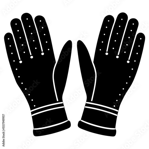 gloves isolated on white background