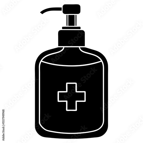 vector illustration of a medical bottle