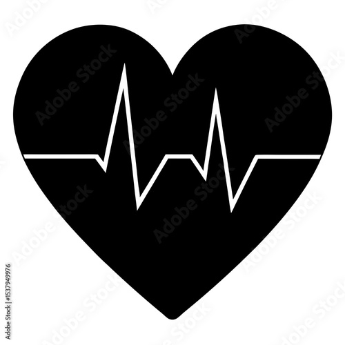 heart and heartbeat symbol