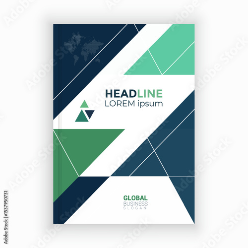 Unique Corporate Book Cover Design Template in A4. Can be adapt to Brochure, Annual Report, Magazine,Poster, Business Presentation, Portfolio, Flyer, Banner, Website.