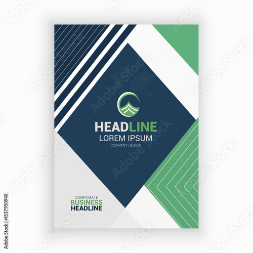 Unique Corporate Book Cover Design Template in A4. Can be adapt to Brochure, Annual Report, Magazine,Poster, Business Presentation, Portfolio, Flyer, Banner, Website.