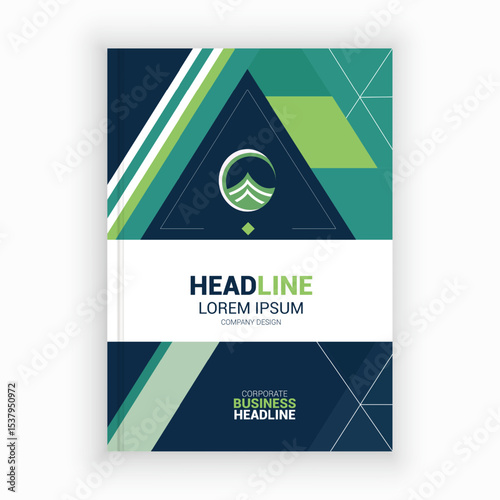 Unique Corporate Book Cover Design Template in A4. Can be adapt to Brochure, Annual Report, Magazine,Poster, Business Presentation, Portfolio, Flyer, Banner, Website.