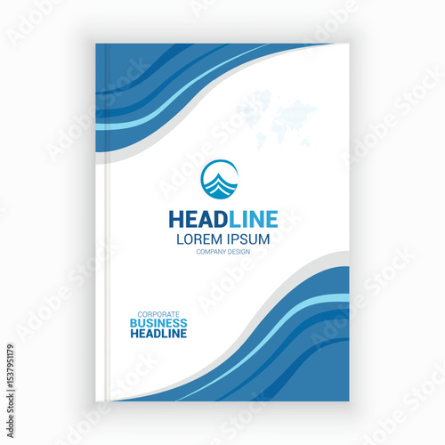 Unique Corporate Book Cover Design Template in A4. Can be adapt to Brochure, Annual Report, Magazine,Poster, Business Presentation, Portfolio, Flyer, Banner, Website.