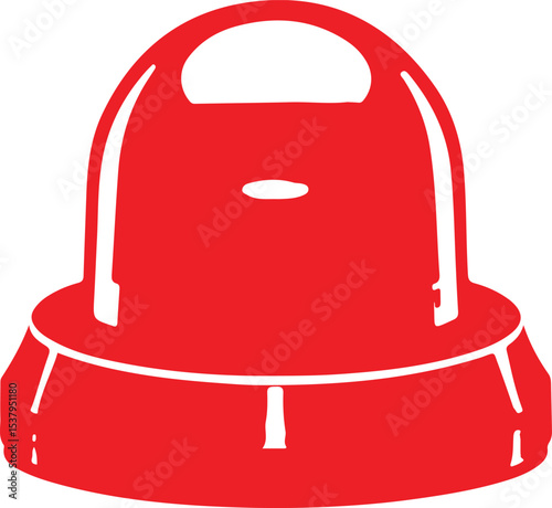 The flasher icon. Police and ambulance, alarm, beacon symbol. Flat icon design.