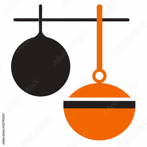 hanging-pan-set-icon-on-white-background-