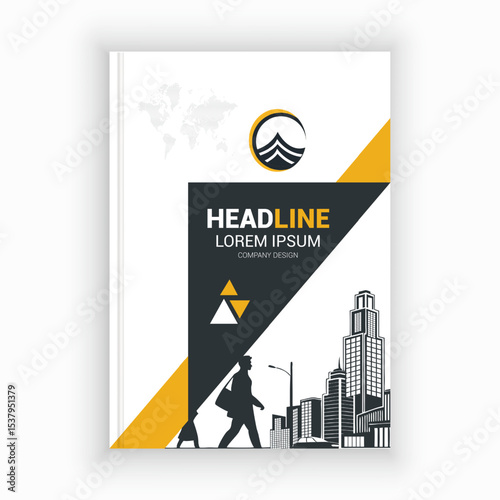 Unique Corporate Book Cover Design Template in A4. Can be adapt to Brochure, Annual Report, Magazine,Poster, Business Presentation, Portfolio, Flyer, Banner, Website.
