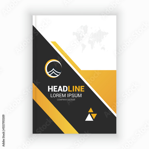 Unique Corporate Book Cover Design Template in A4. Can be adapt to Brochure, Annual Report, Magazine,Poster, Business Presentation, Portfolio, Flyer, Banner, Website.