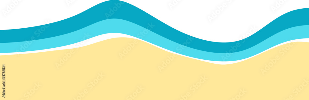 Obraz premium Beach Waves Footer 