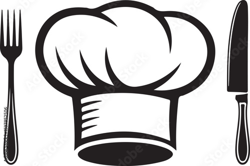 toque de cuisine silhouette vestor design