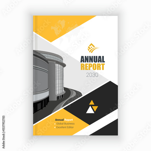 Unique Corporate Book Cover Design Template in A4. Can be adapt to Brochure, Annual Report, Magazine,Poster, Business Presentation, Portfolio, Flyer, Banner, Website.