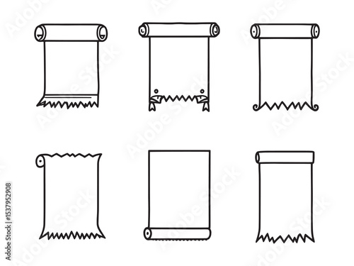 scroll or banner clear vision simple line art