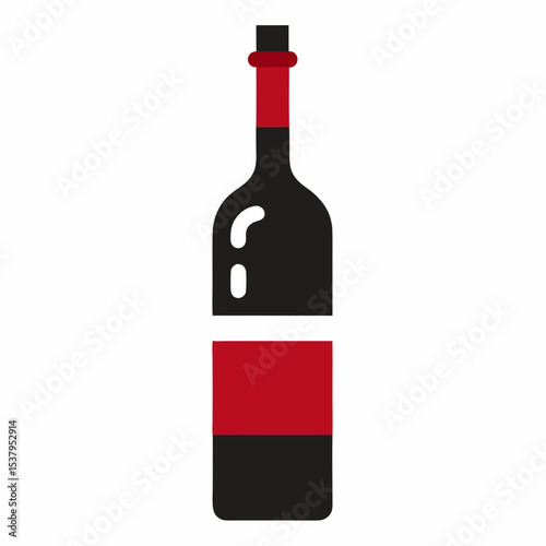red wine bottle with blank label