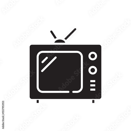 retro tv glyph