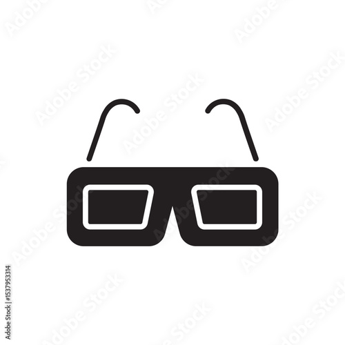 three-dimensional glasses glyph