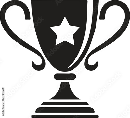 Trophy icon vector, Trophy logo illustation