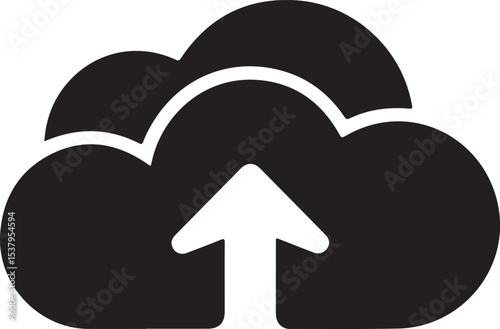 Upload to cloud flat icon for apps and websites