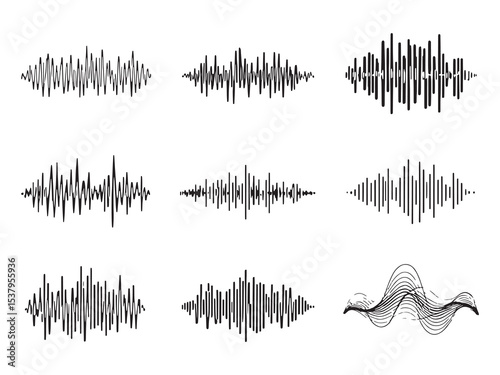 sound waves clear vision simple line art