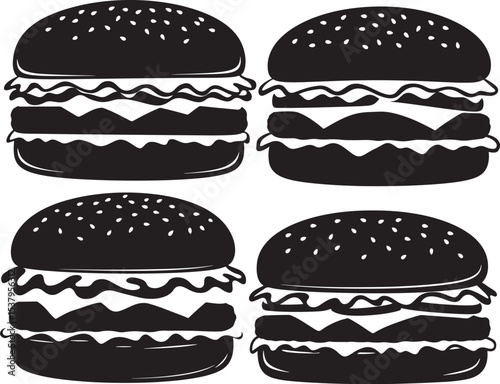 vector illustration of a cheeseburger