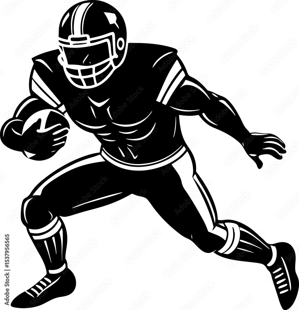 Naklejka premium American Football Player Vector graphics