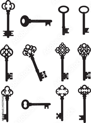 set of vintage keys