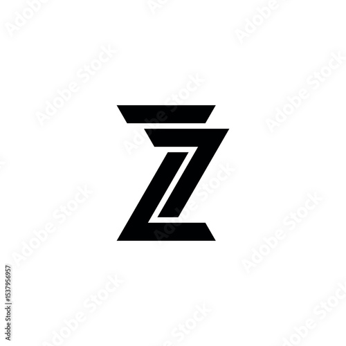 Modern letter Z and number 7 logo template. Abstract, outline and elegant.
