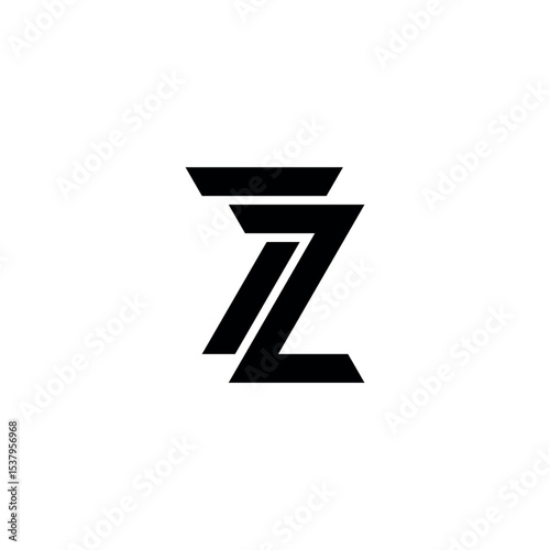 Modern letter Z and number 7 logo template. Abstract, outline and elegant.