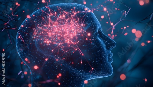 Neural Network, Human Brain, Artificial Intelligence, Abstract Concept