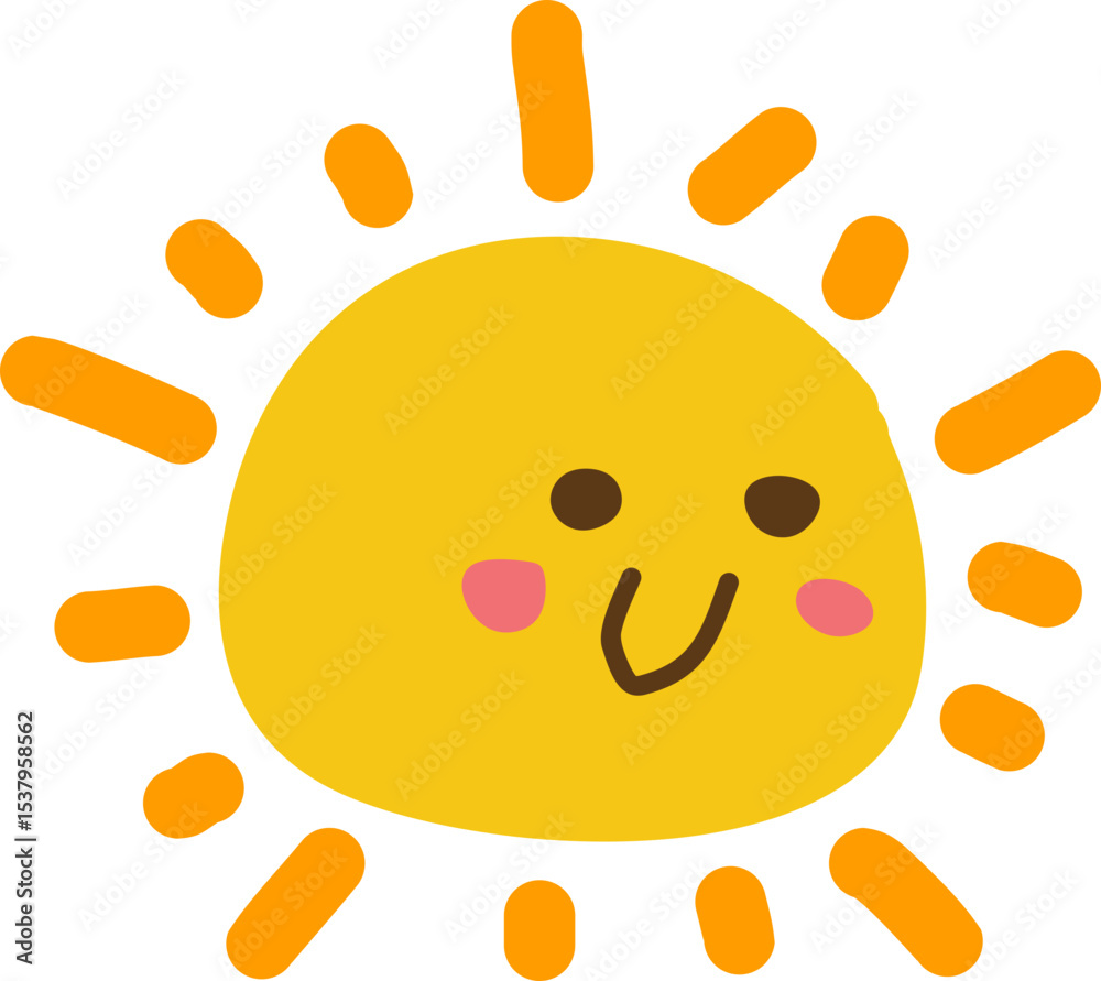 Obraz premium Summer Sun Character