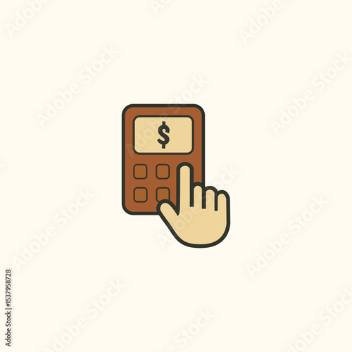 Wallpaper Mural Juneteenth financial icon with hand pointing at calculator, symbolizing economic freedom, business calculation, and African American independence Torontodigital.ca