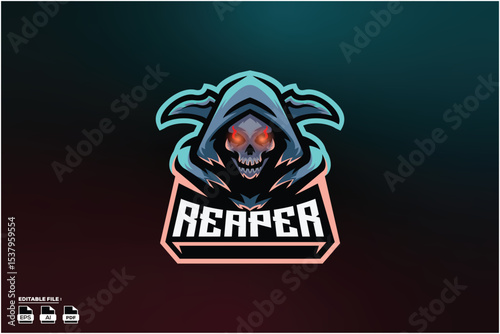 reaper Esport Mascot Logo, gaming logo
