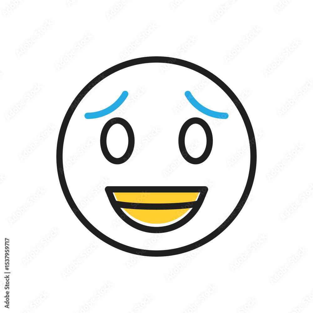 Fototapeta premium Multi color icon for strange