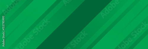 Green banner background with modern dynamic stripes and lines. Suitable for business banner, header, report, company, institution, party, celebration, seminar and lecture