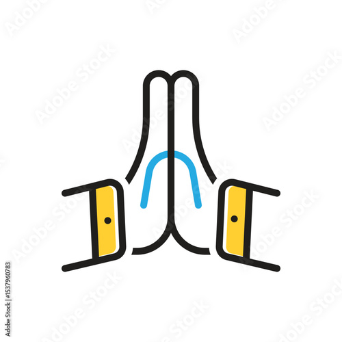 Multi color icon for please