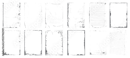 Distorted grunge isolated background. Overlay distress texture effect. Element for social media, poster, brochure, flyers, screen print texture, card, wallpaper, background. Vector illustrator.