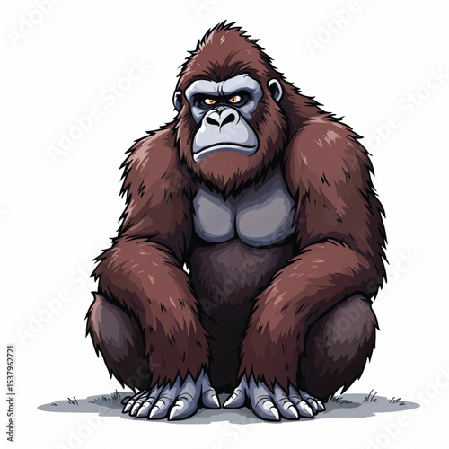 Bigfoot Sasquatch cartoon vector illustration isolated