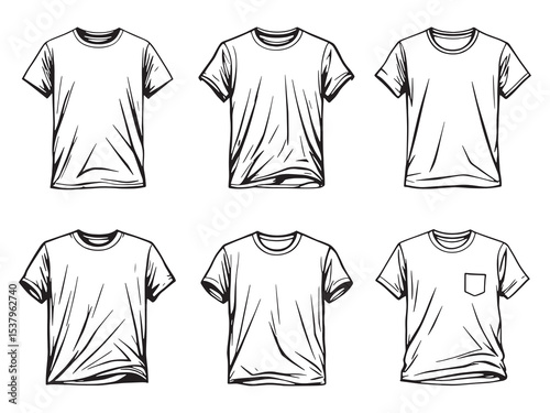 Tea Splash Line Art Set