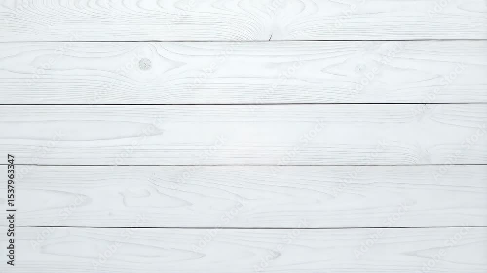 Close-up of painted white wood planks forming a simple wooden texture background with horizontal lines and visible wood grain detail