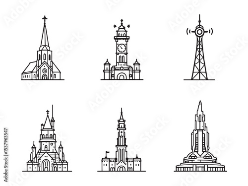 Clean Tower Drawing Set