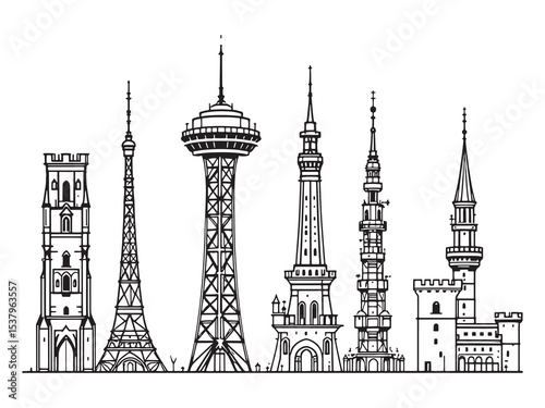 Modern Tower Sketch Design