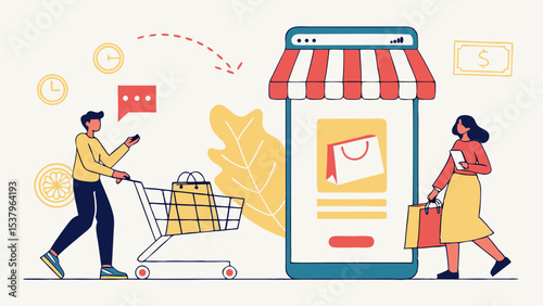 Online shopping experience convenient mobile commerce for customers