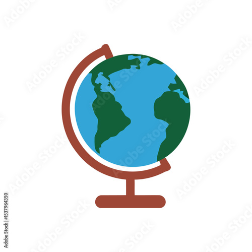 Explore the World A Colorful Globe Illustration