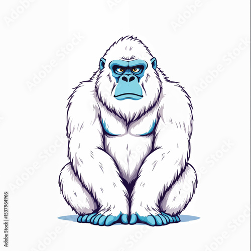 Bigfoot Sasquatch cartoon vector illustration isolated