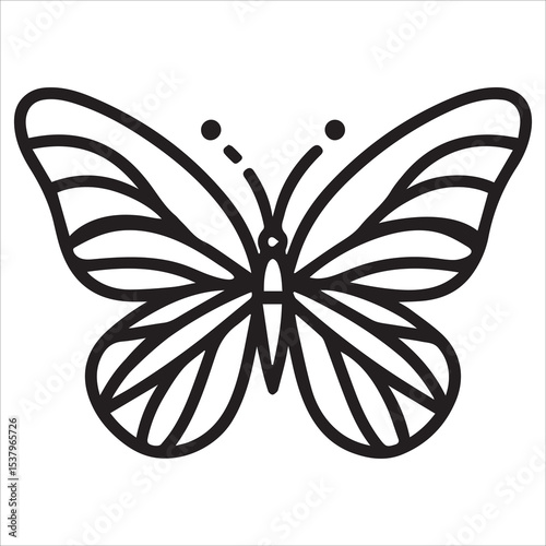 Minimalist butterfly with delicate wings