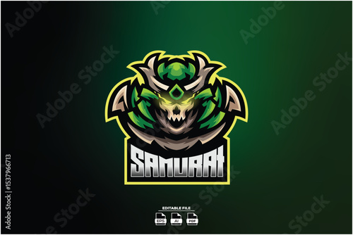 Samurai Esport Mascot Logo, gaming logo