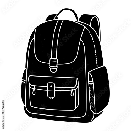 black bag isolated on white