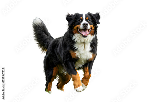 Bernese Mountain Dog: Stunning Canine Photography - Purebred Dog Breed on white background