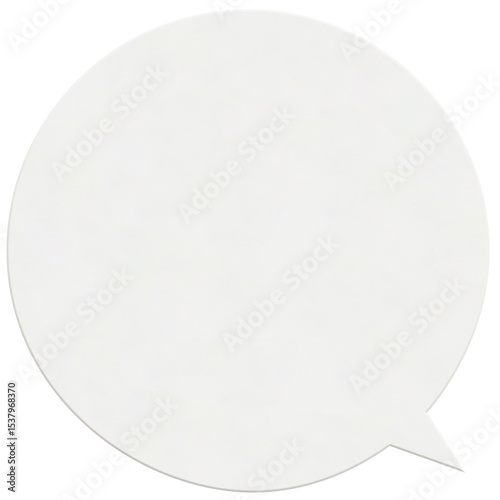 立体的な紙の白い円形の吹き出し