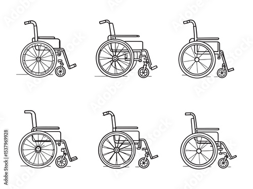wheelchair clear vision simple line art