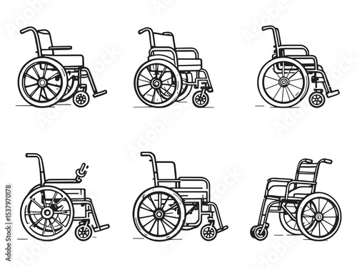 wheelchair clear vision simple line art version three